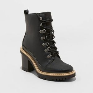 Heeled combat boots